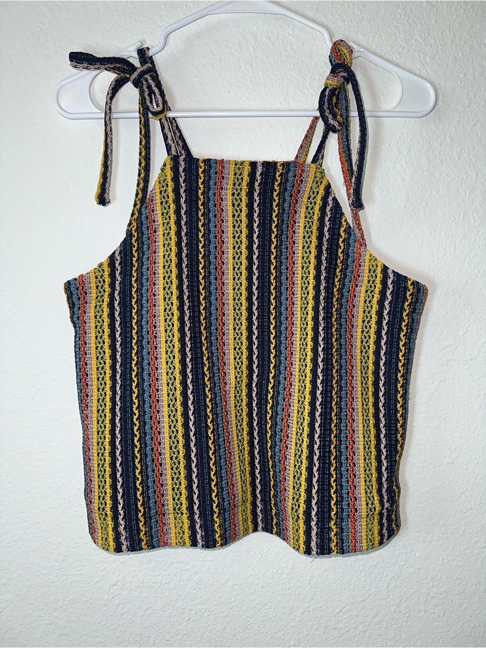 Madewell Texture & Thread Tie-Shoulder Rainbow
Crochet Tank Top